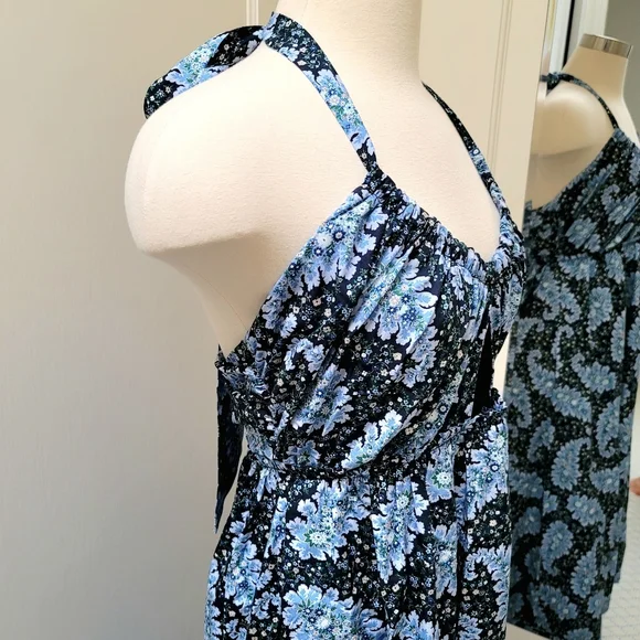 New! J. Crew size 8 Collection Halter Cutout Dress in Ratti Pacific Paisley NWT - Picture 3 of 15